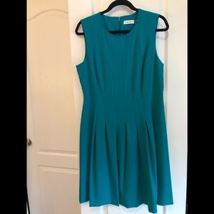 Calvin Klein Classic Teal Dress NWT